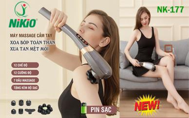 Ảnh: Máy massage cầm tay không dây sạc pin 7 đầu Nikio NK-177 cao cấp