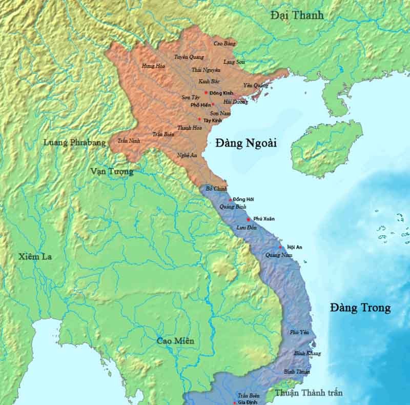 Tìm hiểu về cách gọi Đàng Trong và Đàng Ngoài